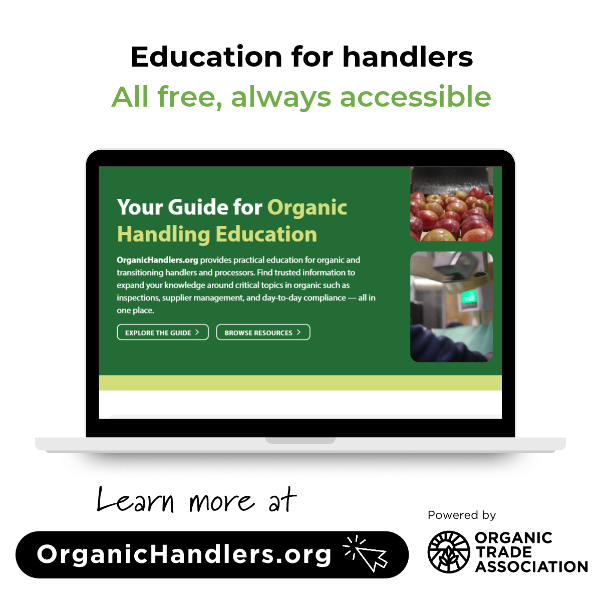 Education for handlers. All free, always accessible.